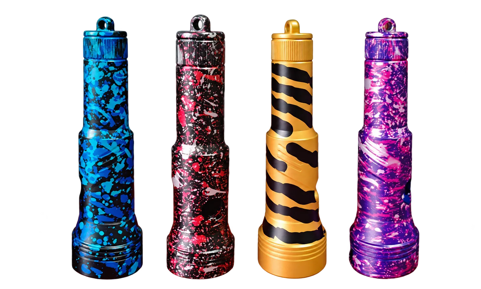 Eboostr flashlight products with custom finishes
