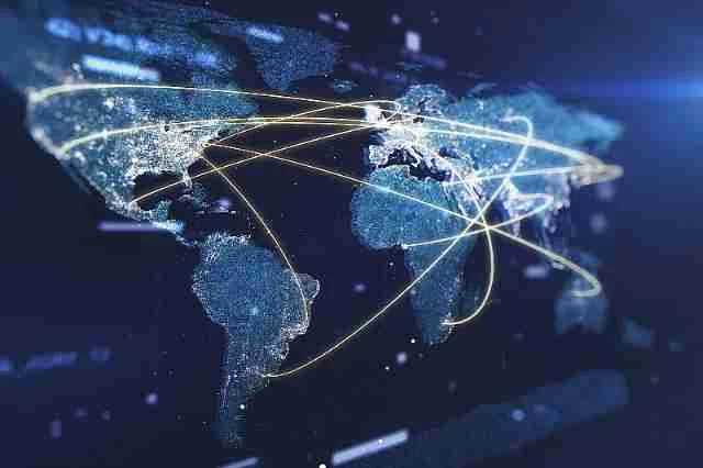 Global distribution network illustration
